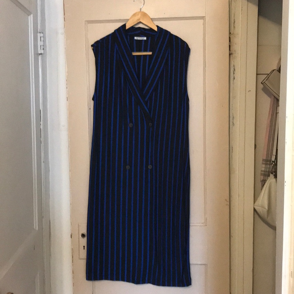 Zara long pinstripe blazer dress